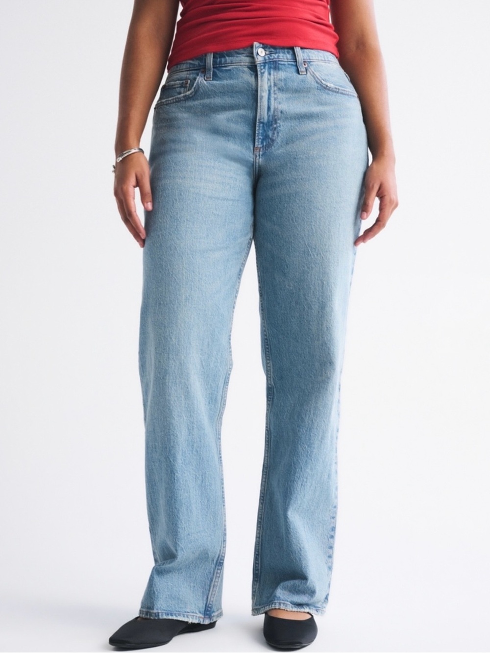 Abercrombie & Fitch Curve Love "The Baggy" Low Rise Jeans NWOT